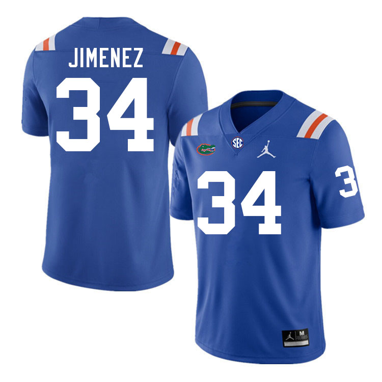 Florida Gators #34 Kelvin Jimenez College Football Jerseys Stitched-Throwback